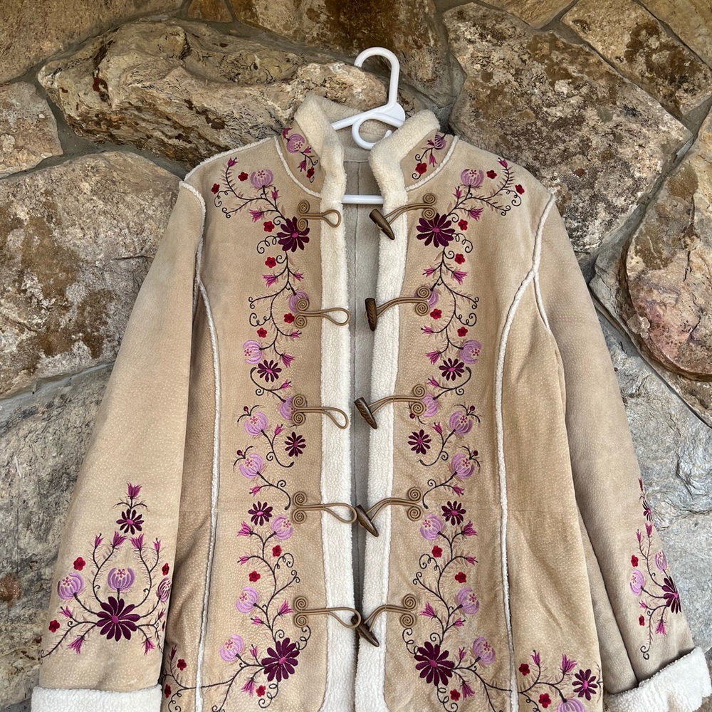 Embroidered Tan Women's Coat from friends